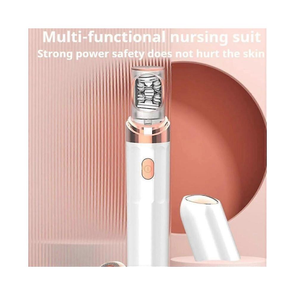 (bianca) Pluxy Epil Pro 3.0 Epilatore Facciale Senza Fili & Rasoio Sopracciglia - Rimozione Capelli 2-in-1 per Viso, Mani, Gambe, Ascelle, Zona Bikini
