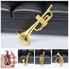Saxophone Mini Golden Trumpet Saxophone Plastic Dollhouse Mini Musical  Music Lover