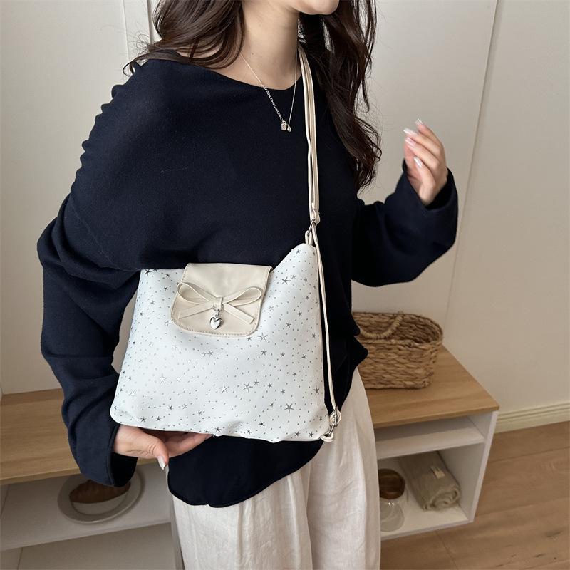 Korean Aesthetic Polka Dot Tote Bag Casual Waterproof Fabric Handbag for Ladies Daily Shopping