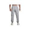 Under Armour Solid Color Logo Print Fleece Joggers Men Bottoms Light-Grey 1373411-035