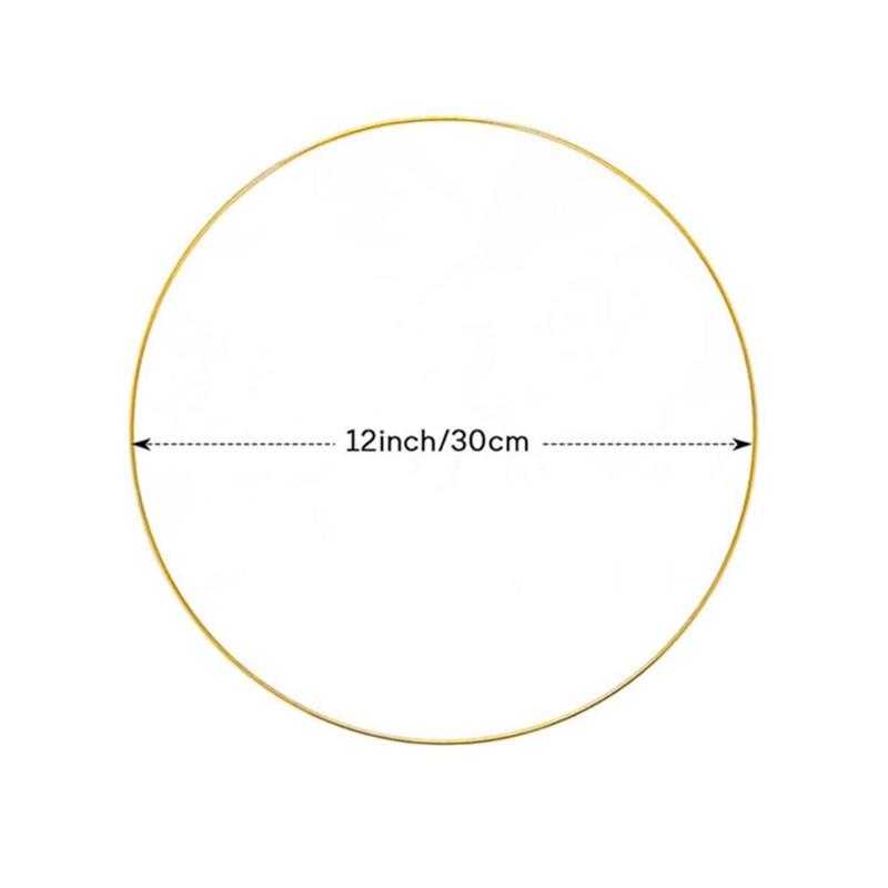 12" Metal Flower Hoop for Dream Catchers DIY Craft Wall Decor Wreath Rings Wreath Hoop for Wedding Party Decoration