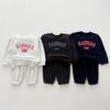 Kids' Spring/Autumn Sports Set: Boys' Letter Print & Winter Fleece-Lined Baby Girl Sweatshirt with Pants