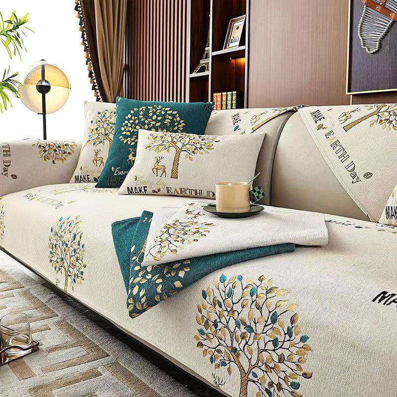 

Пасторальный стиль шенилл диванное полотенце Four Seasons универсальные противоскользящие диваны подушки для гостиной кресла чехлы на спинки дивана 70x70