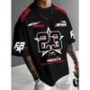 Sommer Herren Chicago Schwarz Rot Weiß Bedruckt 23 Muster Rundhals Atmungsaktiv Lässiges T-Shirt Locker Outdoor Oberteil