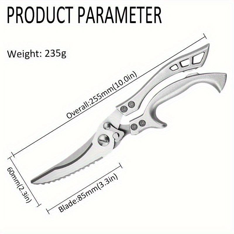 3PCS Stainless Steel Utility Knife Chef Knife Sashimi Knife Boning Knife Multipurpose Knife Kitchen Scissors