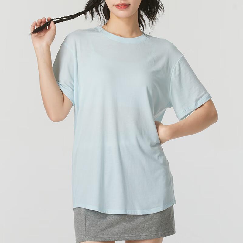 Nike Comfortable Breathable Casual Dopamine Short Sleeve Drop Shoulder T-Shirt Women T-Shirt Glacier-Blue FN2815474