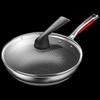 KOBACH 32cm 304 Stainless Steel Non-stick Honeycomb Wok