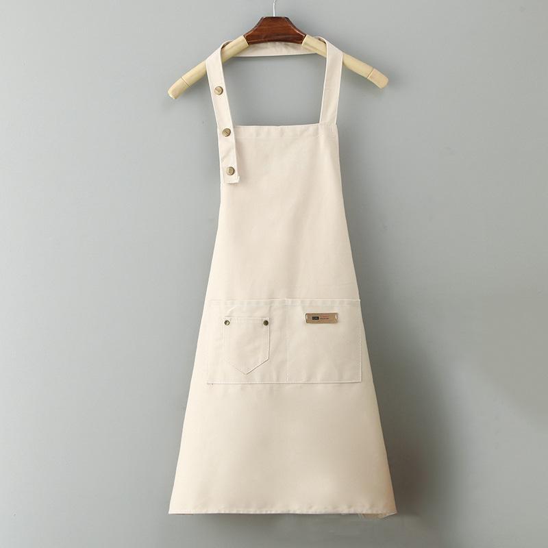 Stain-Proof Canvas Apron with Custom Logo for Western Restaurants, Hot Pot Establishments, and Milk Tea Shops