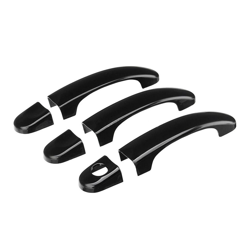 Carbon Fiber/Gloss Black Outside Exterior Door Handle Cover Set For VW Transporter T5 T6 Caddy 2003 - 2015 Car Accessories