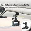 Suport pentru cameră pentru parasolar auto Rotație de 360 de grade Blocare anti-alunecare Suport video Vlog rezistent la șocuri Suport pentru cameră sport pentru GoPro pentru Osmo Pocket 3