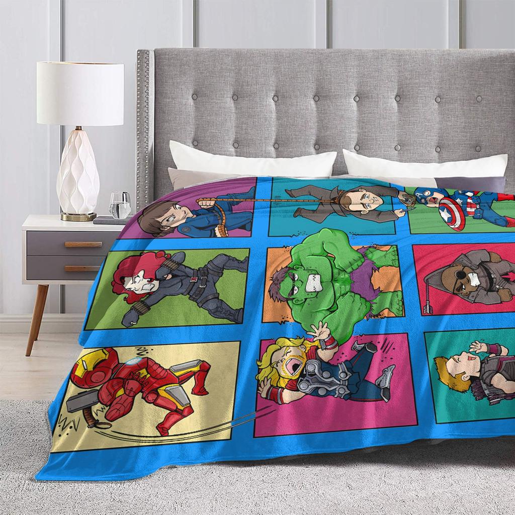 Avengerss Assembles Plush Blanket Children  Flannel Throw Blanket For Home Decor Soft Custom DIY Quality Bedspread Birthday Gift