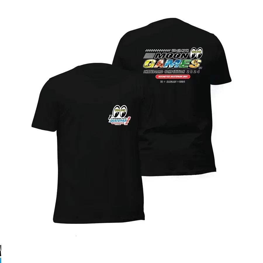 2025 Men Women Mooneyes Moon Equipped Speed Signs Pinstriping Studio T-shirt Racing Style Amazing T-shirt Summer Casual Tee Tops
