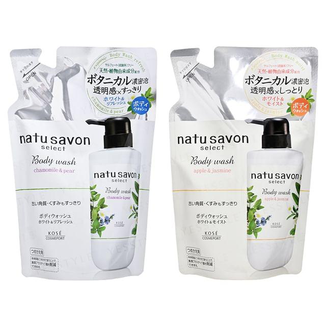 Kose - Softymo Natu Savon Select Body Wash Apple & Jamine - 360ml Refill