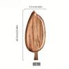 Japanese Light Luxury Wooden Tray Afternoon Tea Dim Sum Snack Sushi Plate Leaf Shaped Dinner Plate Acacia Wood Tea Plate