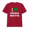 I Heart Irish Boys T Shirt Love Trendy Y2K St Patricks Day Lucky Slogan vintage Washed Soft Slightly Casual designer clothes