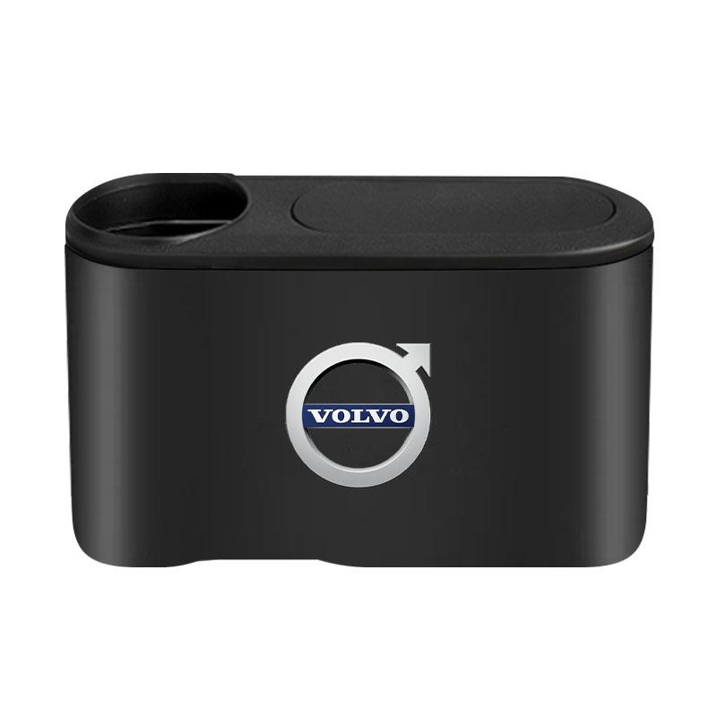 

For Volvo XC90 XC60 XC70 XC40 V90 V60 V40 C70 C30 S80 1pcs Car Door Hanging Pressing Storage Case Auto Trash Can