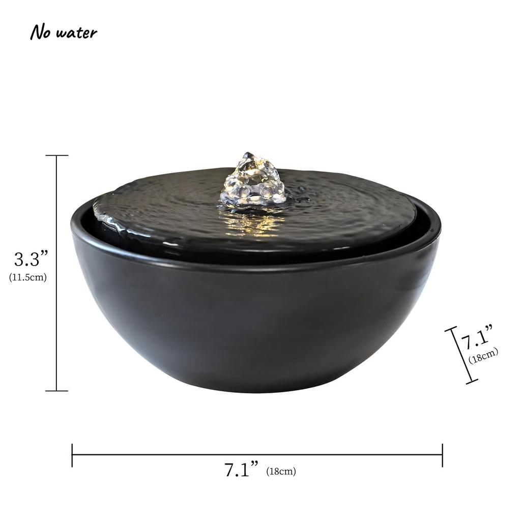 Fontana Compatta Minimalista a Cascata da Interno Soggiorno Scrivania Decorazione ad Acqua Ricircolante Accessorio Cascata Paesaggistica per Ufficio