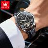 OLEVS Watch with Hollowed-out Movement, Multi-functional Perpetual Calendar, Mechanical Watch, Water-resistant, Men's Watch, Men's Timepiece
