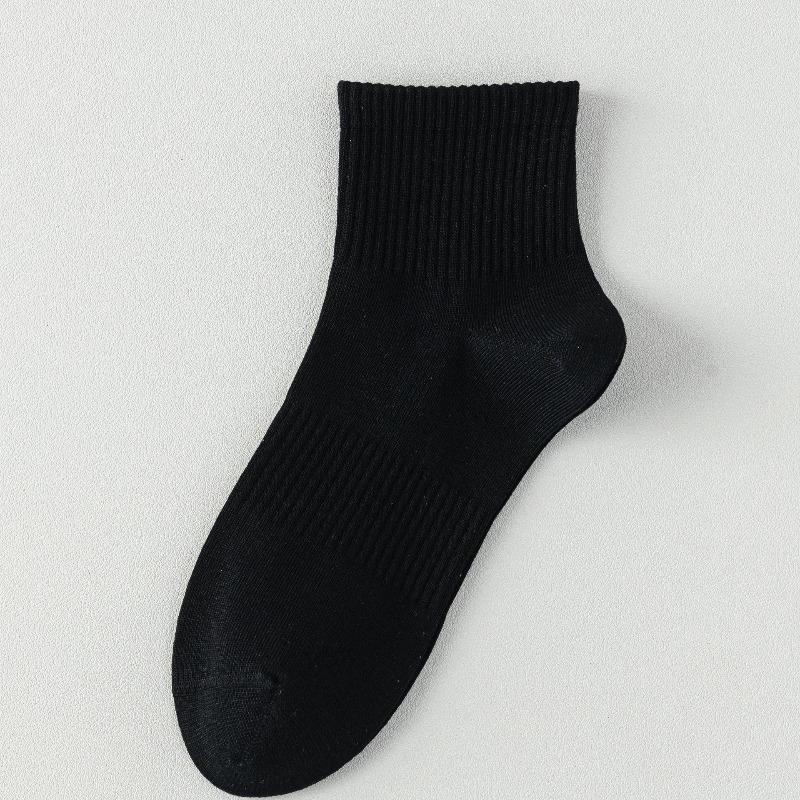 Mid-calf Cotton Summer Lightweight Women s Socks, Pure Cotton Socks 1 pair чёрный