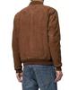 Stylish Casual Brown Soft Suede Handmade Leather Bomber Jacket Men's Racer Moto Biker