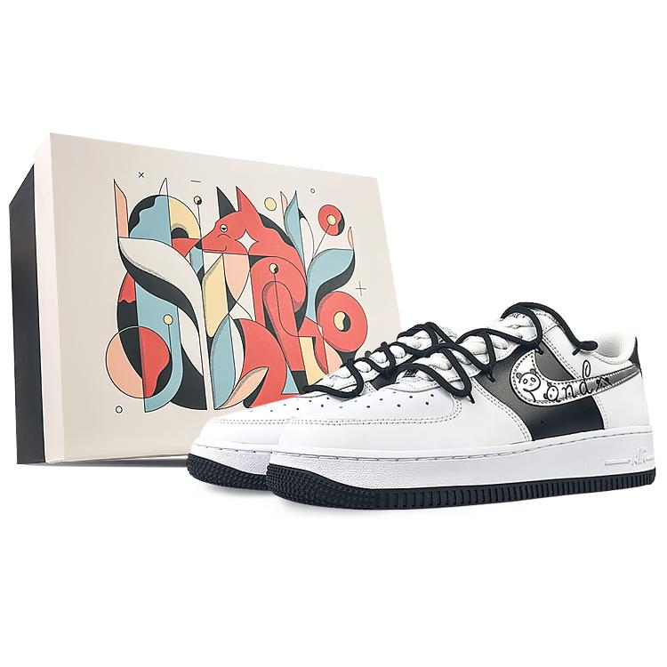 

Nike Air Force 1 Cushioning Abrasion Resistant Cushioning, Wear Resistant Low top Skateboard Shoes Men s Black White FQ4296-101(Team40-SBOX) 44.5