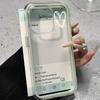 Simple White Heart Pattern 2 in 1 Candy Color Clear Phone Case For iPhone 11 12 13 14 15 16 17 Pro Max Plus Air Silicone Cover