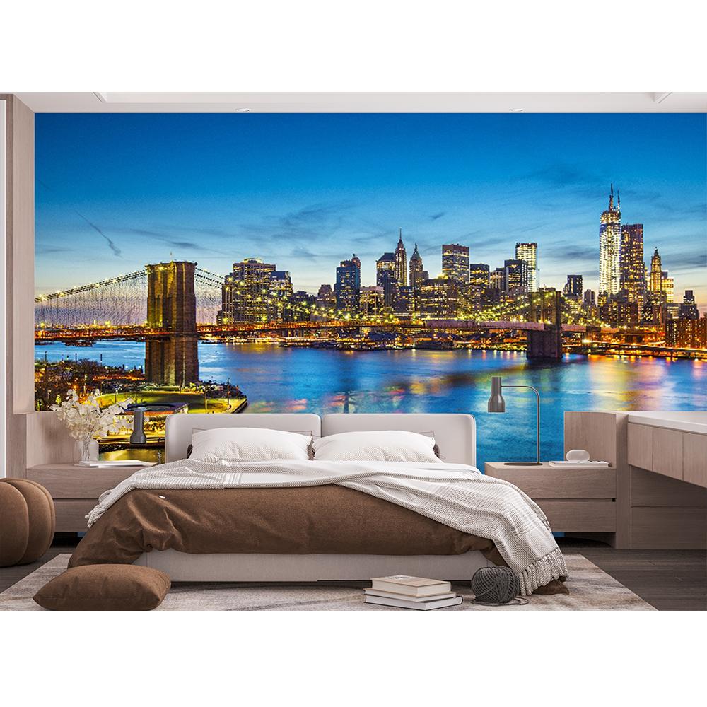 Wallpaper Blue Sky Bridge Wallpaper Living Room Bedroom City Architecture Murals 3d Wall Paper