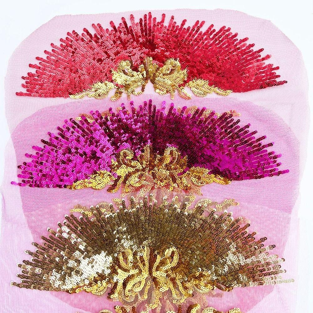 DIY Sequined Embroidery Patches Sequin Embroidery Lace Appliques Dresses