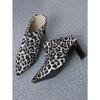 2025 Frühling/Sommer Übergröße Neuankömmling Spitzschuh Stiletto Leopardenmuster Sexy Mode Pantoletten
