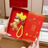 Golden Princess Pure Gold 'Ma Shang You Qian' Phone Chain Pendant - Get Rich Keychain & Gift Box