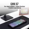 GMK67 Gasket Mount Mechanische Tastatur Bluetooth EVA Matt Angepasste RGB-Tastatur Kompatibel mit Kit, Hot-Swappable 5.0/2.4G/Type-C Tri-Mode 65%