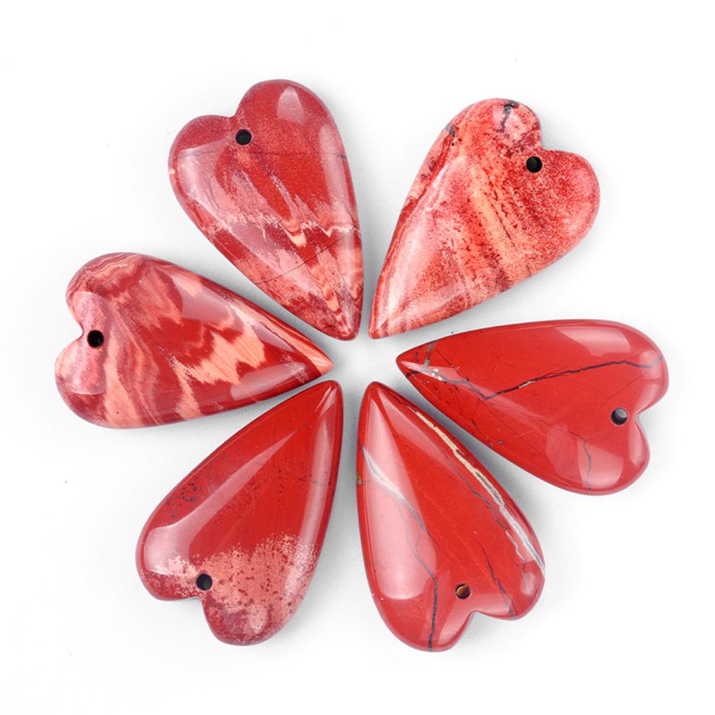 1PC Design Long Heart Stone Pendant Natural Crystal Arrowhead Hearts Amethyst Charms Making DIY Necklace Earrings Jewelry Decor CDN