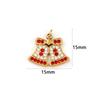 1 Pc 304 Stainless Steel & Cubic Zirconia Christmas Charms Glove Santa Claus Christmas Tree Pendants For Keychains Necklace DIY