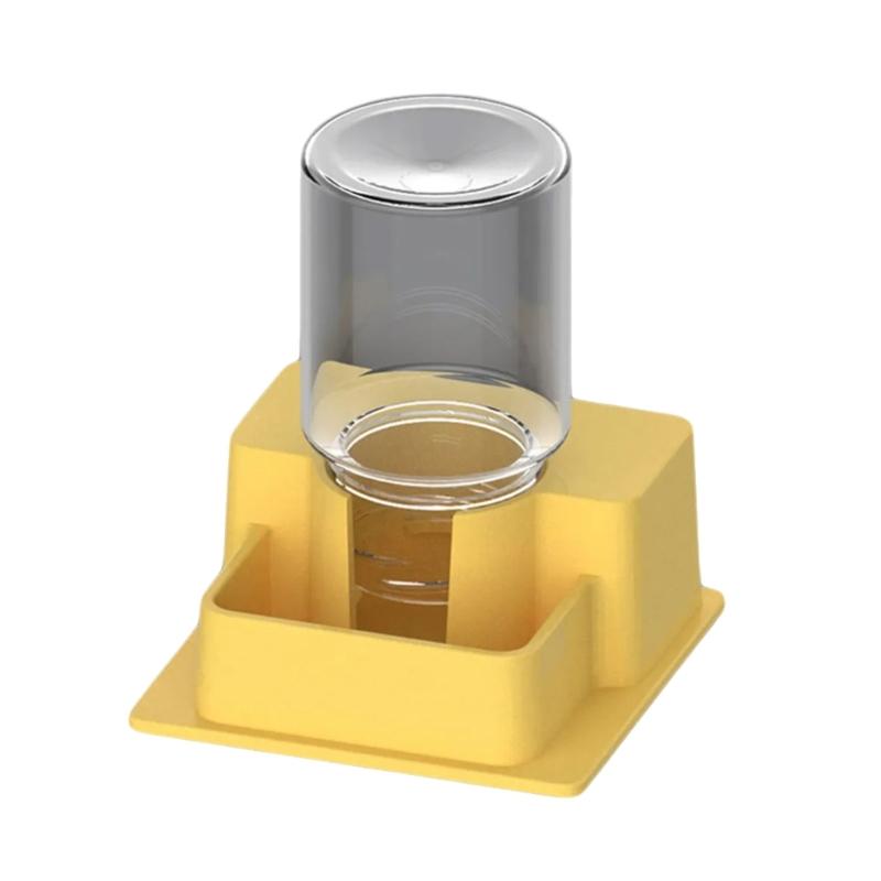 Multifunctional Transparent Reptiles Water Bowl Automatic Refill Function Reptiles Multi Level Design жёлтый