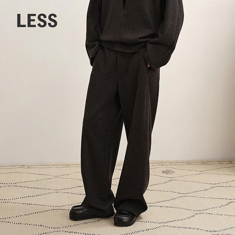 

LESS Men s Wool-Cashmere Blend Straight-Leg Trousers