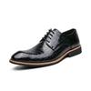 Men's British Style Black Pointed Toe Leather Dress Shoes for Business, Formal Events, Weddings, and Suits