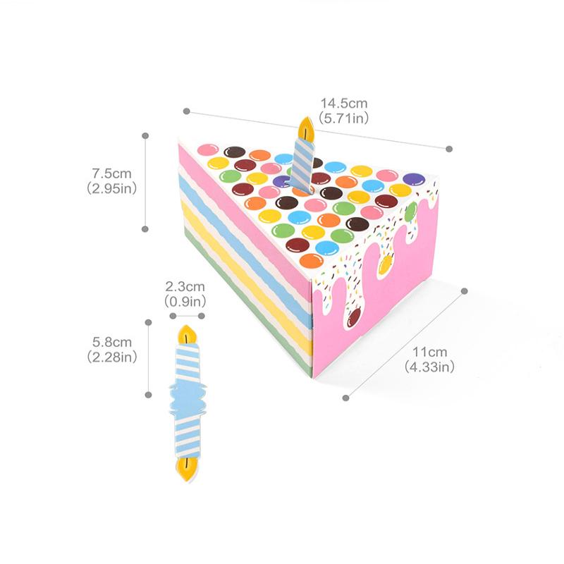 8 Piezas Caja de Regalo de Papel con Forma de Pastel Triangular Galletas Dulces Recuerdos para Baby Shower Golosinas Cajas de Empaque para Postres de Fiesta de Cumpleaños Infantil