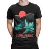 Men's T-Shirts Twin Peaks National Parks Tonal Welcome Poster Cotton Tees Short Sleeve T Shirt Round Collar Clothing Summer