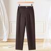 Plus Size Woolen Winter Pants for Women: Stylish, Thick, Warm Straight-Leg Trousers for Middle-Aged and Young Mothers