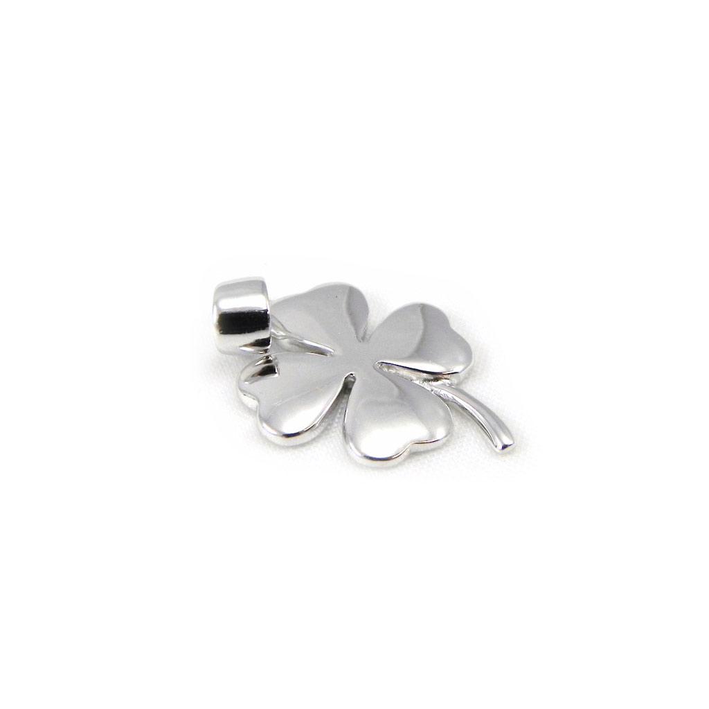 Les Trésors De Lily [F6301] - Silver Pendant '4 Leaf Clover' Silver (rhodium-plated) - 17x19 Mm