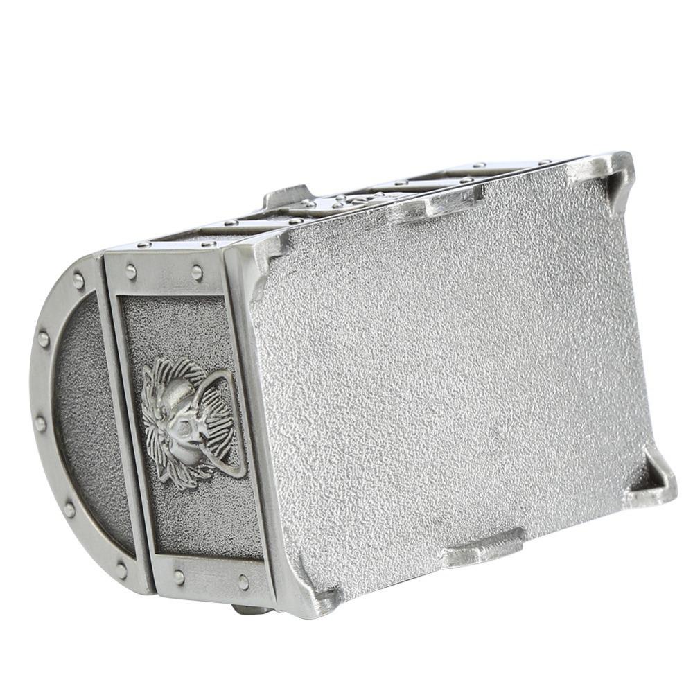 Zinc Alloy Material Treasure Chest Box Silver Pirate Trinket Chest  Treasure Collection
