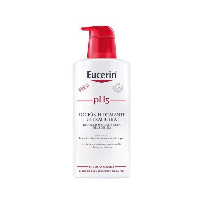 Lotion - EUCERIN - PH5 - 400 ml - Hypoallergénique - Tous types de peau - Texture légère