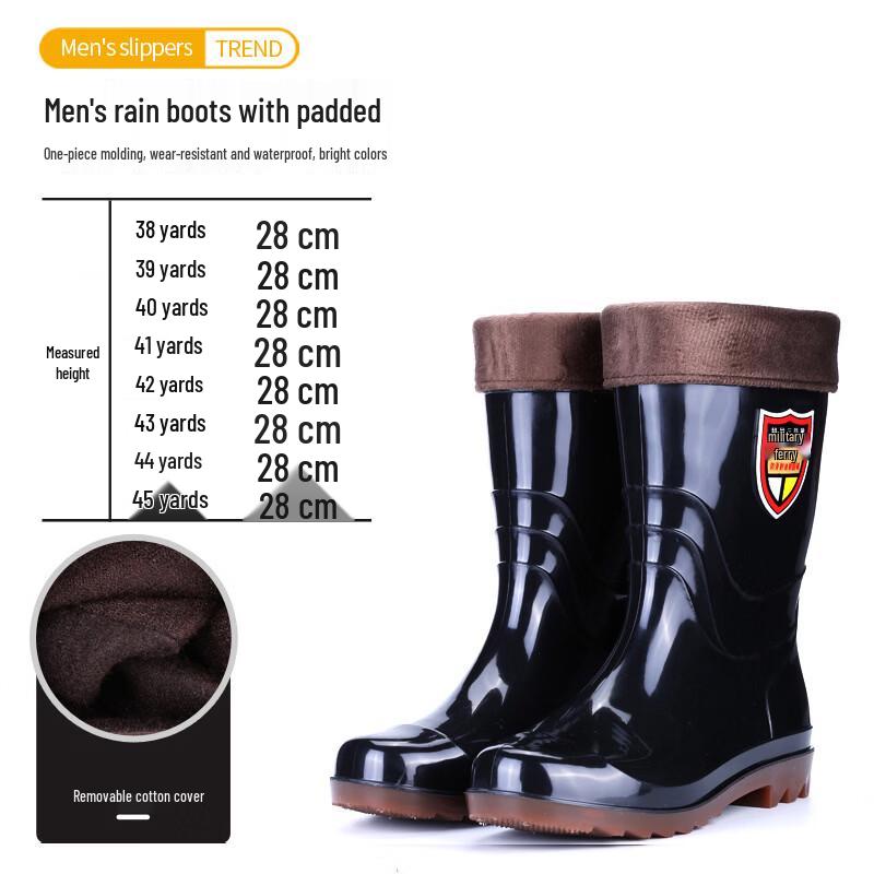 SPACEXPERT Men s Waterproof Mid-Calf Rain Boots