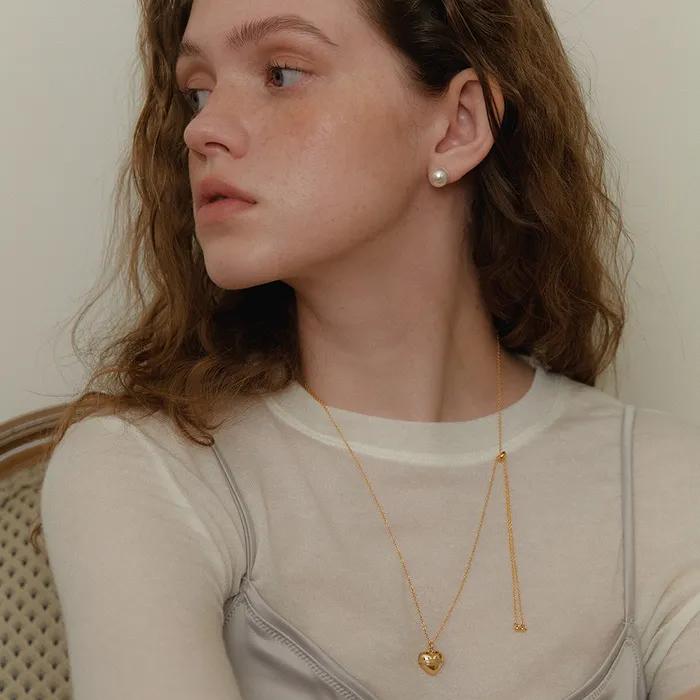 Volume Heart Necklace (2color)
