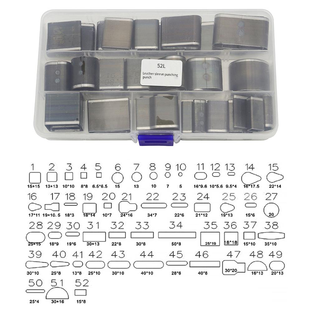 55 Pcs High-Speed Leather Punch Tool Kit Versatile Hole Cutter Set  For Sewing Carving Punching Stamping