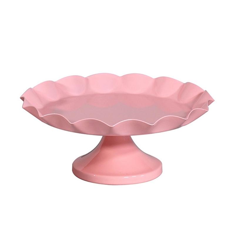 Round Metal Material Cake Stand Decorative Cupcake Dessert Display Plates for Snack Cookies Dish Baby Shower Party Dropshipping