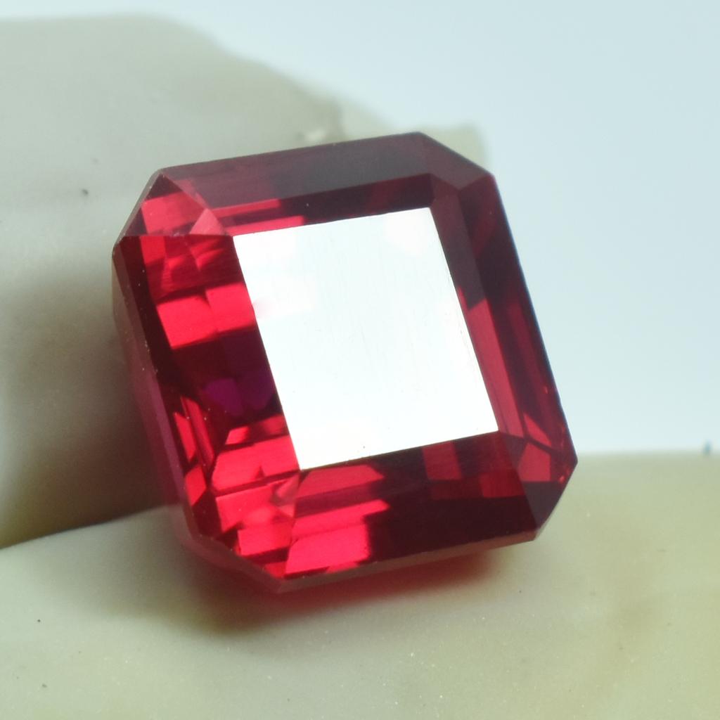 Natural Red Ruby Loose Gemstone 7.75 Ct Square Shape for Jewelry Making and Gem Collections