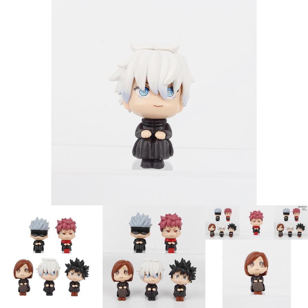 Adorable Jujutsu Kaisen Sitting Plush Doll Five Satoru Gojo Toy Figure Collectible