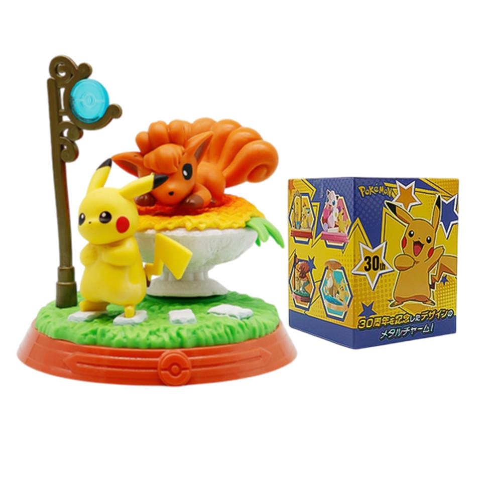 1-6pcs Pok É Mon Blind Box 30th Anniversary Commemorative Edition Pikachu Anime Models Desktop Decorations Pok É Mon Toys Gifts