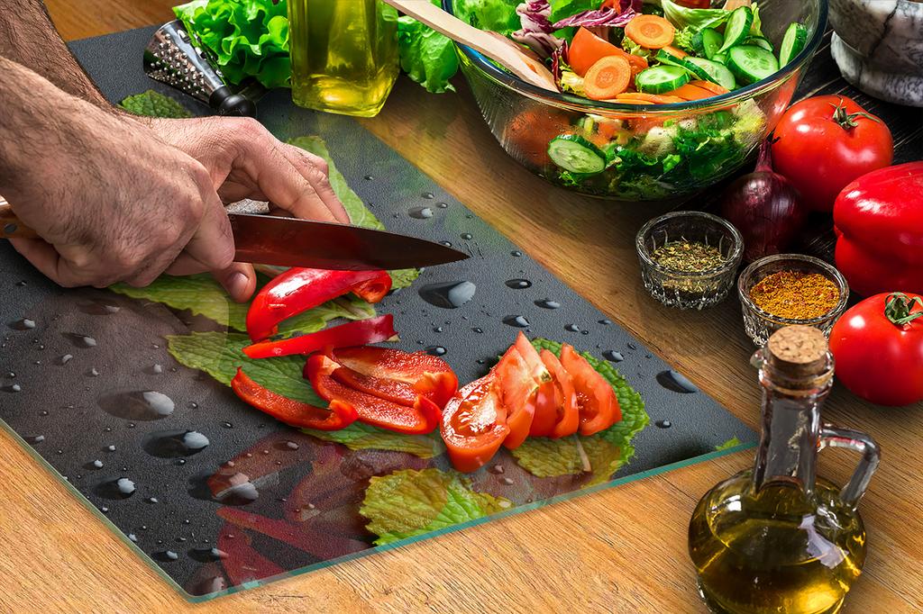 GLASS CUTTING BOARD 35x52 Drops